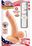 Real Skin All American Mini Whoppers Vibrating Dildo With Balls 5in - Vanilla